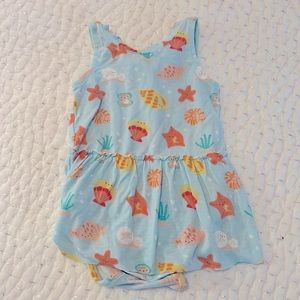 Angel Dear Sleeveless Skirted Bodysuit Dress